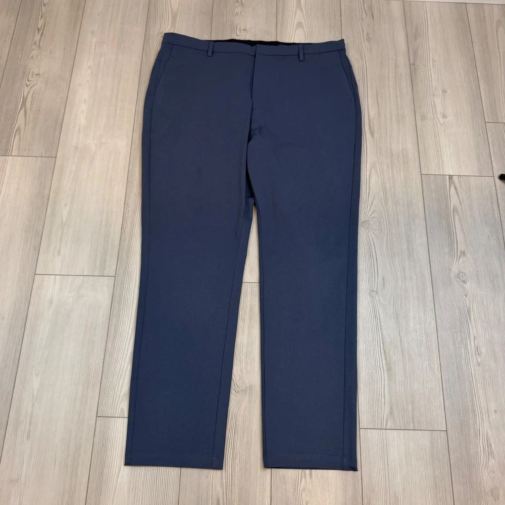Ministry of Supply Kinetic Pants Mens 40 Regular Navy Blue Primeflex Stretch